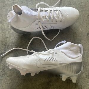 Nike White and Gray football Cleats